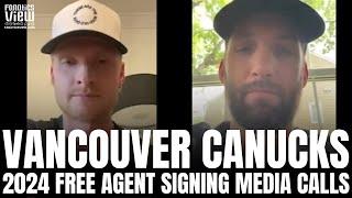 Danton Heinen & Derek Forbort Discuss Joining Vancouver Canucks Impressions of Vancouver Hockey