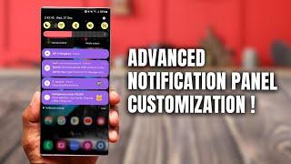 Advanced Notification Panel Quick Panel Customisation -Transparent & Colourful -Samsung Galaxy Phone