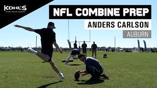 Anders Carlson  NFL Combine Training  Kohls Kicking Camps