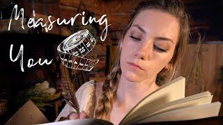 ASMR  Measuring You & Taking Notes  Writing sounds unintelligible murmuring fantasy roleplay