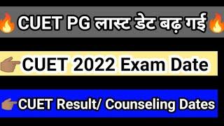 CUET Last Date of application form 2022  cucet admit card 2022  CUET Exam dates 2022 #cuet2022