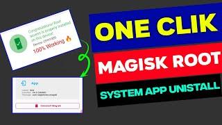 Magisk Root 1 CLIK Any Android  Without Computer  Mobile Any App UnInstall  Android 8 to 13 Root