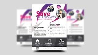 Modern Corporate Flyer design - Photoshop tutorials