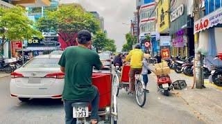 【 4K】Vietnam Walking Tour - Da Nang Downtown 2023 APEC Park Hàn Market & Cồn Market
