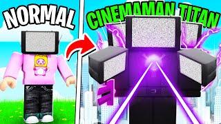 Unlocking GODLY TITAN CINEMAMAN In ROBLOX SKIBIDI TOILET TOWER DEFENSE? MAX LEVEL