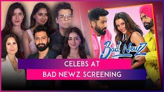 Bad Newz Katrina Kaif Karan Johar Ananya Panday & Others Attend Screening Of Vicky Kaushal’s Film