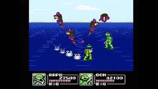 TMNT III The Manhattan Project Two-Player Playthrough Actual NES Capture