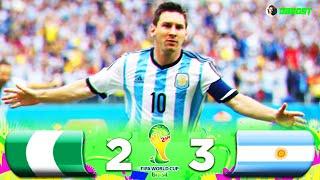 Nigeria 2-3 Argentina - World Cup 2014 - Messi Double - Extended Highlights - FHD