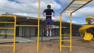 Doing 25 Muscle Ups Playground Workout