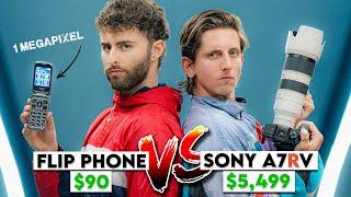 $90 Flip Phone VS $5500 Sony A7RV - WHO WILL WIN?