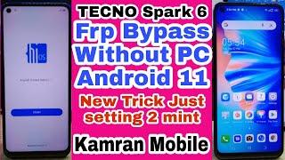 Tecno Spark 6 KE7 Frp Bypass Tecno Spark 6 Air Google Account Remove