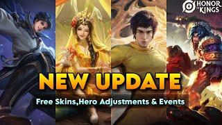 Free Skins Xiang Yu Rework Arli Buff and New Events  New Update  Honor of Kings