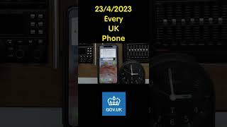 UK GOV 23423 Emergency phone message test.