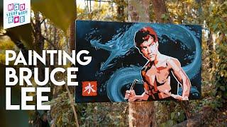 PAINTING in a JUNGLE  BRUCE LEE  Be like Water my friend.