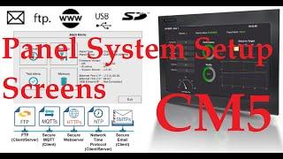 C-More CM5 HMI Series Panel System Setup Screens