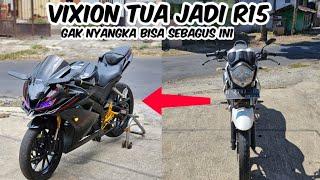 vixion lama modifikasi jadi r15 terbaru ganteng parah bikin apotek tutup gak ada obat