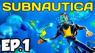 Subnautica Ep.1 - CRASHED ON AN ALIEN WORLD IS MY LIFE ENDING? Full Release Gameplay  Lets Play