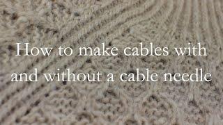 DIAMOND JUMPER #03 - How to make cables with and without a cable needle