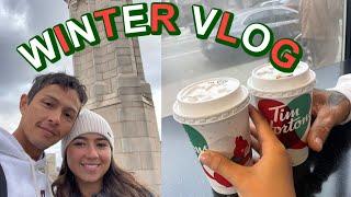 winter vlog  christmas giveaway gingerbread house and more