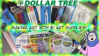  Using only DOLLAR TREE ART SUPPLIES 