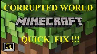 Corrupted World in Minecraft Bedrock Quick Fix