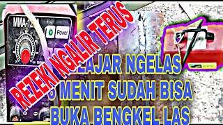 Cara cepat NGELAS kawat las bagi pemula hanya 6 menit