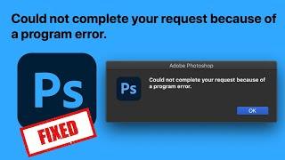 SOLVED Could not Complete your Request Because of a Program Error