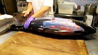 How to Cut a Whole Yellowfin Tuna如何切割整隻的黃鰭鮪魚