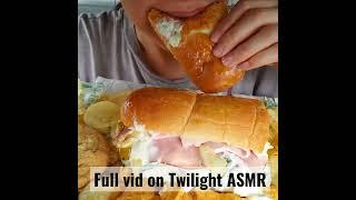 SUBWAY sweet onion teriyaki steak n cheese sandwich with Extra mayo #shorts #asmr