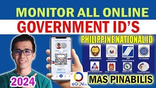 MONITOR YOUR GOVERNMENT ACCOUNTS AND IDS ONLINE  EGOV PH  NATIONAL ID  TAGALOG TIPS 2024