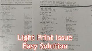 Kyocera Light Print Issue  Developer Unit Clean  DV-1150 on P2040  P2235  M2040  M2640