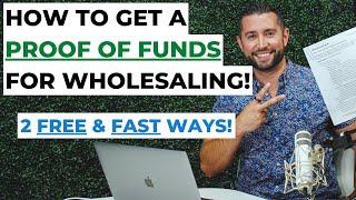 How To Get A Proof of Funds Letter For Wholesaling FREE