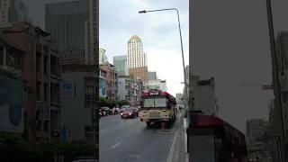 Morning Bus At Ratchaprarop Bangkok 