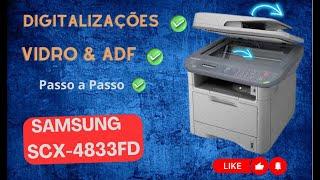 Como fazer digitalizações no vidro e ADF na Impressora Samsung  SCX 4833FD -  Easy Document Creator.