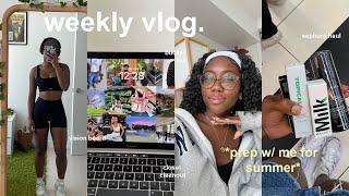 WEEKLY VLOG  preparing for summer  vision board bucket list closet clean out & Sephora haul