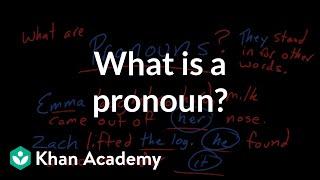 What is a pronoun?  The parts of speech  Grammar  Khan Academy
