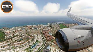 P3D V5 Flying the PMDG 737  Edinburgh - Tenerife