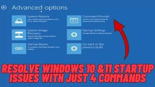 Windows 10 Startup issues resolve with Command Prompt – Easy Fix  Windows Not Working