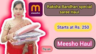 Raksha Bandhan special saree Haul  Meesho Haul  saree haul  Kavitabeautyblog