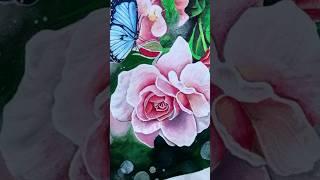 Rose Acrylic Painting #shorts