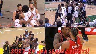 NBA BEST Fights MOST Heated Moments Ejections of 2023-24 Season