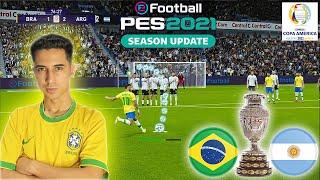 BRAZIL x ARGENTINA FINAL COPA AMÉRICA PES 2021 FOOTBALL CHALLENGES ‹ Rikinho ›