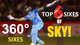 Top 360° Sixes by Suryakumar Yadav in International Cricket सूर्यकुमार यादव की 6 छक्के  SKY 6 Sixes