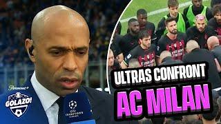 Thierry Henry reacts to AC Milans ultra confrontation  CBS Sports Golazo