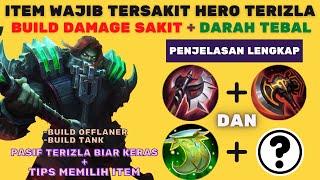 BUILD ITEM TERIZLA TERSAKIT DAN TERKUAT 2022 DI MOBILE LEGENDS ITEM FIGHTER TANK DARAH TEBAL JUGA