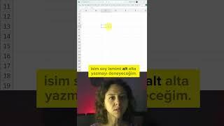 Excel Hücre İçinde Alt Satıra Geçme