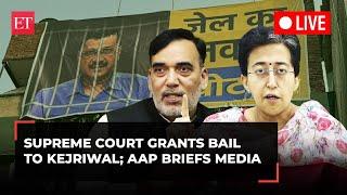 Delhi CM Arvind Kejriwal granted interim bail -  Aam Aadmi Party press conference  Live