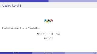 Very easy functional equation  Math olympiads  level 1