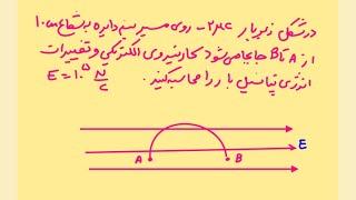 فیزیک یازدهم کار نیروی الکتریکی وتغییرات انرژی پتانسیل الکتریکی وانرژی جنبشی یک بار در میدان