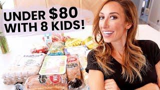 Grocery Haul for 8 kids under $80 For an ENTIRE WEEK How to save on groceries with Jordan Page